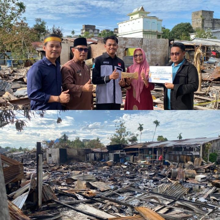 IPPMR Pekanbaru Salurkan Bantuan Rp12,8 Juta untuk Korban Kebakaran 32 Rumah di Pulau Kijang