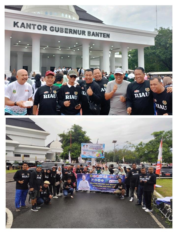 Delegasi PWI Riau Semarakkan Jalan Sehat HPN 2026 di Banten