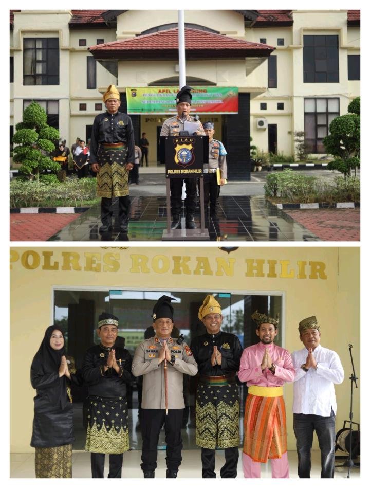 Launching Penggunaan Tanjak dan Selempang, Kapolres Rohil: Simbol Kehormatan