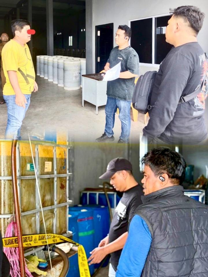 Polres Pelalawan Ungkap Penimbun BBM Ilegal 12 Ton, Pemilik dan Honorer Ditangkap