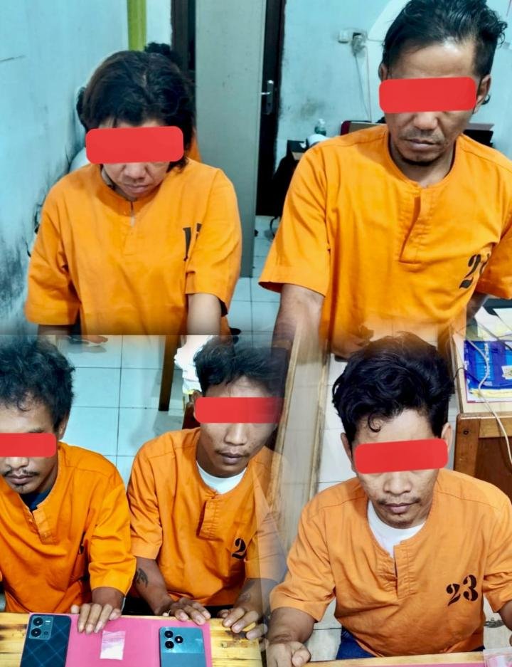 Dua Hari, Satresnarkoba Polres Pelalawan Tangkap Empat Pria dan Satu Wanita