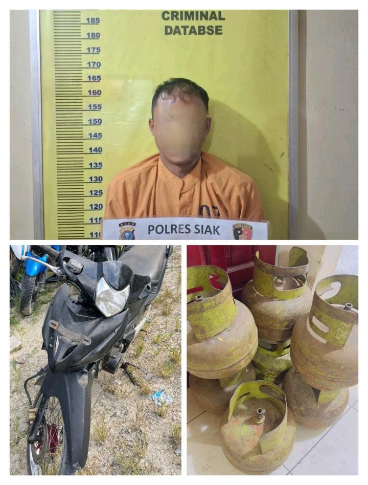 Gercep, Polsek Kandis Cokok Pencuri Motor dan Tabung Gas