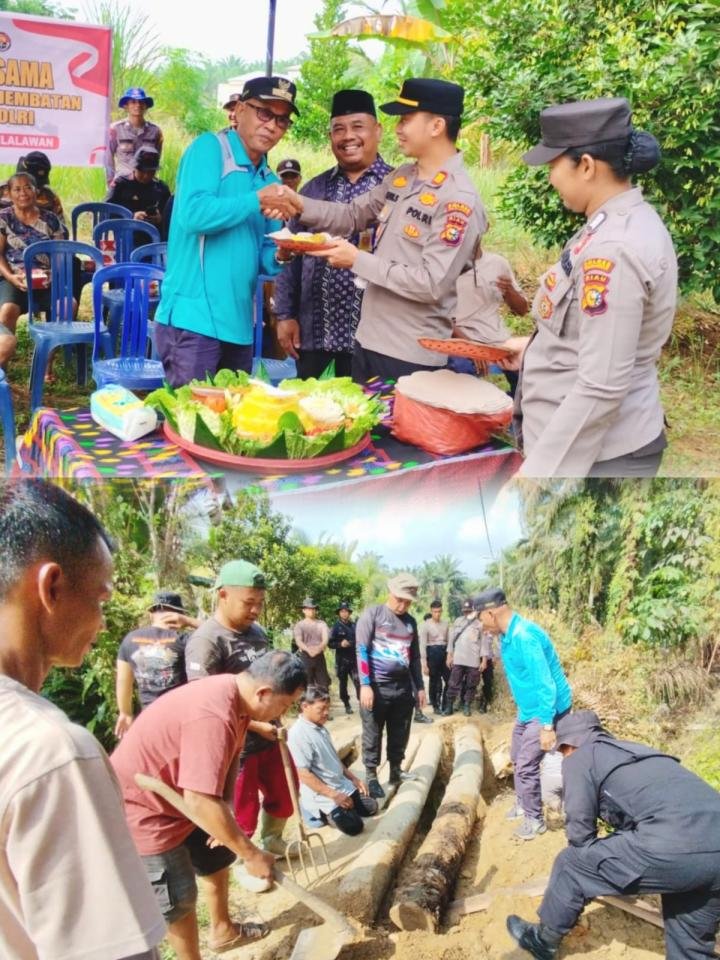 Doa Bersama dan Potong Tumpeng Awali Pembangun Jembatan Merah Putih Presisi di Ukui 