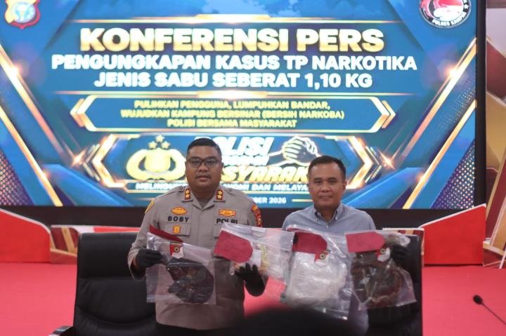 Polres Kampar Gagalkan Penyeludupan 1 Kilo Sabu Tapung Hilir