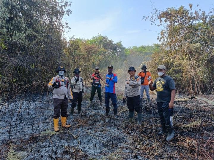 Polsek Bengkalis Intensifkan Patroli Pasca Karhutla 10 Ha di Sungai Alam, Pastikan Tak Munculnya Api