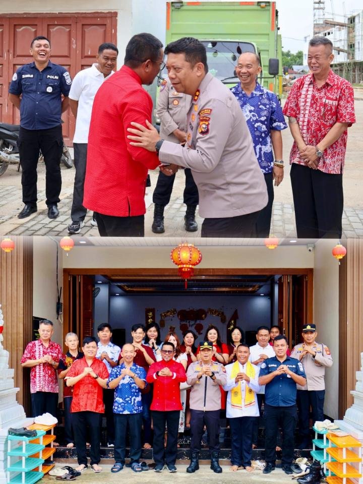 Pastikan Perayaan Imlek Kondusif, Kapolres Pelalawan Bersama Bupati Tinjau Vihara 