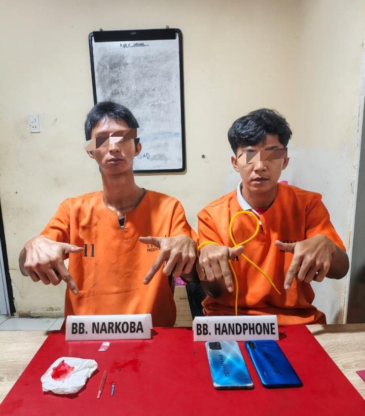 2 Jaringan Narkoba Ditangkap Depan Hotel di Bangkinang