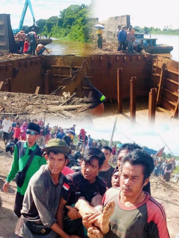 Ngelas Kapal Ponton, ABK Tewas Terpental ke Sungai Kampar