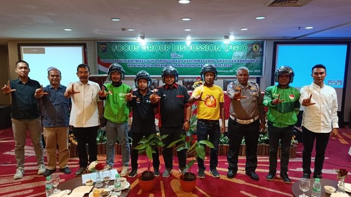 Ditlantas Polda Riau Bekali Driver Ojol Kamtibmas dan Kamseltibcarlantas Jelang Nataru
