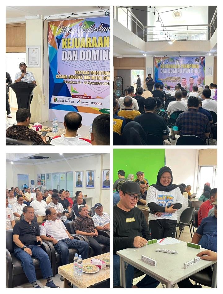 Ratusan Wartawan dan Mitra Bersaing Perebutkan Uang Tunai di Kejuaraan Persahabatan PWI Riau