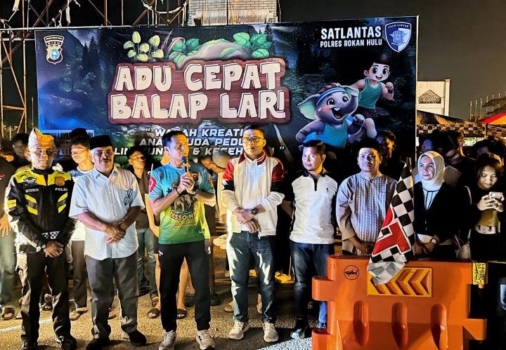 Cegah Bali, Polres Rohul Gelar Balap Lari Green Policing di Pasir Pengaraian