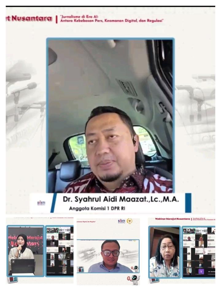 Webinar Merajut Nusantara, Syahrul Aidi Maazat: Pentingnya Kesiapan Insan Pers Hadapi AI