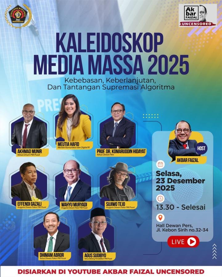 Hadirkan Menteri Komdigi, PWI Selasa Mendatang Gelar Kaleidoskop Media Massa 2025