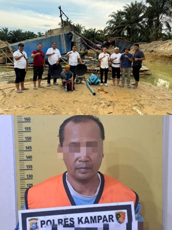 Warga Kuansing Buka PETI di Kampar, Polisi Langsung Gerak Cepat dan 1 Orang Diamankan