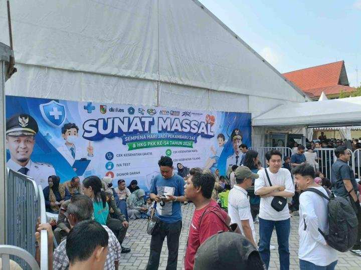 Semarak HUT Pekanbaru Ke-242, 1.200 Anak Ikuti Khitan Massal 