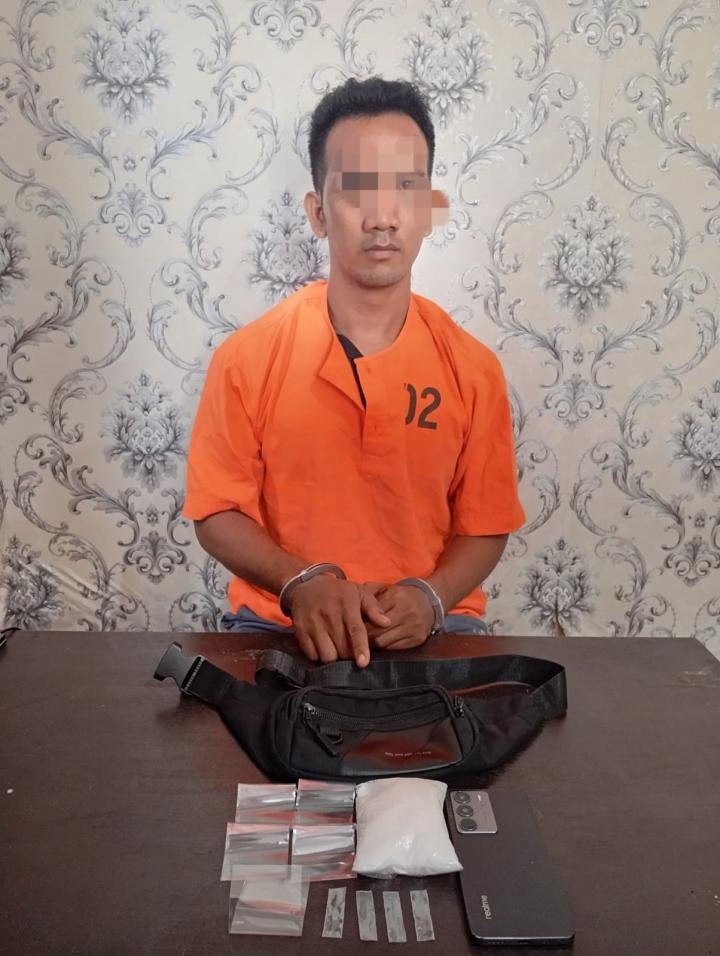 Polsek Rupat Tangkap Bandar Sabu, Dilaporkan Warga melalui WA Pribadi Kapolres 