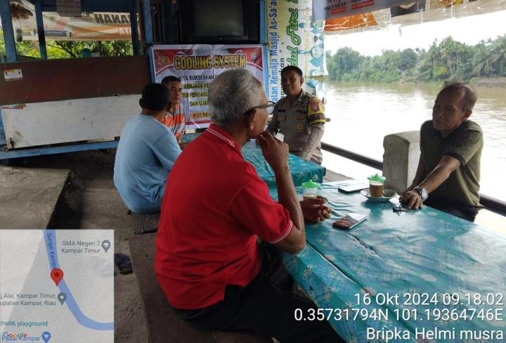 Antisipasi Konflik, Polsek Tambang Cooling System di Desa Sungai Tarap 