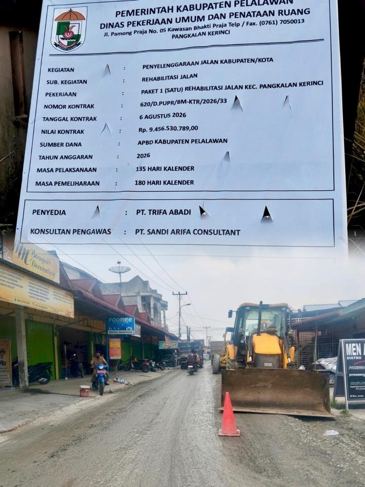 Rehabilitasi Jalan Pemda Habiskan Anggaran Rp9,45 M, Drainase Tersumbat Dibiarkan 