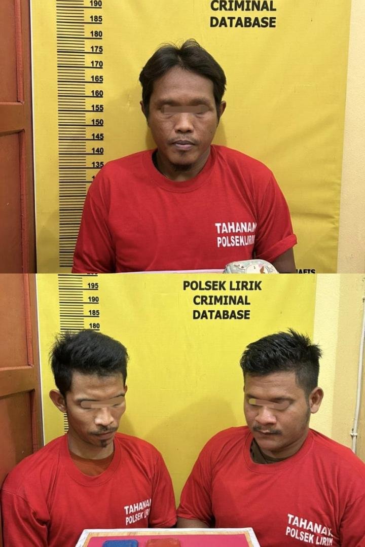 Polsek Lirik Gulung Dua Pemakai dan Satu Bandar Sabu