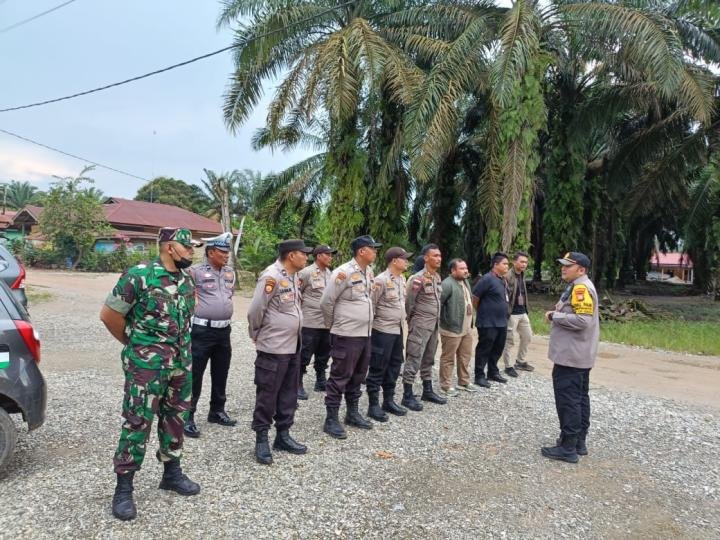 Perkuat Sinergitas TNI-Polri Jelang HUT TNI, Polres Rohul Jamin Keamanan Tahapan Kampanye Pilkada 20