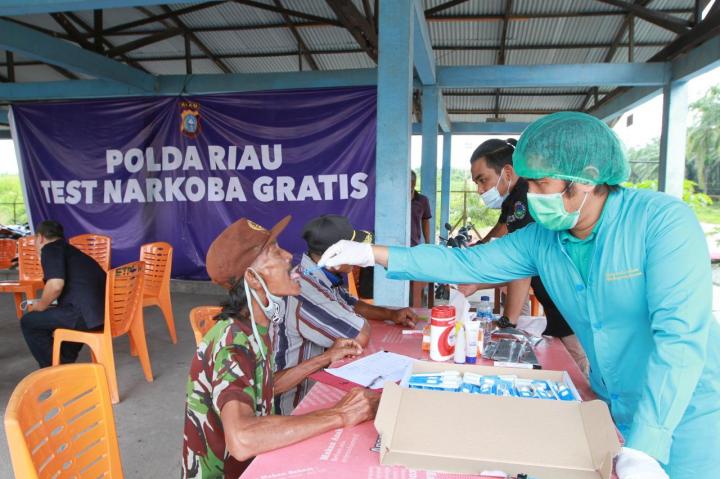 Ditresnarkoba Polda Riau Test Narkoba Ratusan Karyawan PT PBI