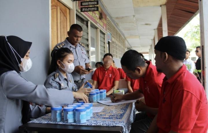 Lapas Selatpanjang Gelar Razia dan Tes Urine terhadap WBP