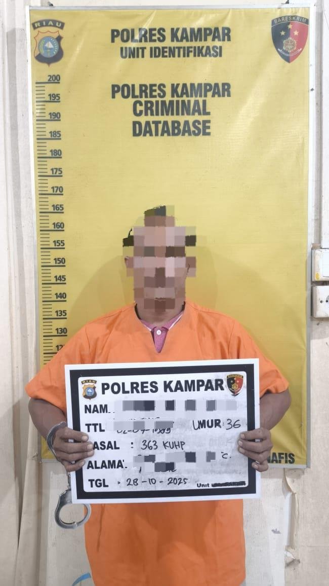 Kasus Curanmor di Pasar Air Tiris Terungkap, Pelaku Ditangkap di Muara Uwai