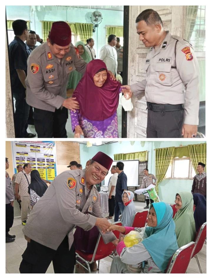 Jumat Barokah di Kampung Panjang, Kapolsek Kampar: Berbagi Itu Indah, Tumbuhkan Kepedulian