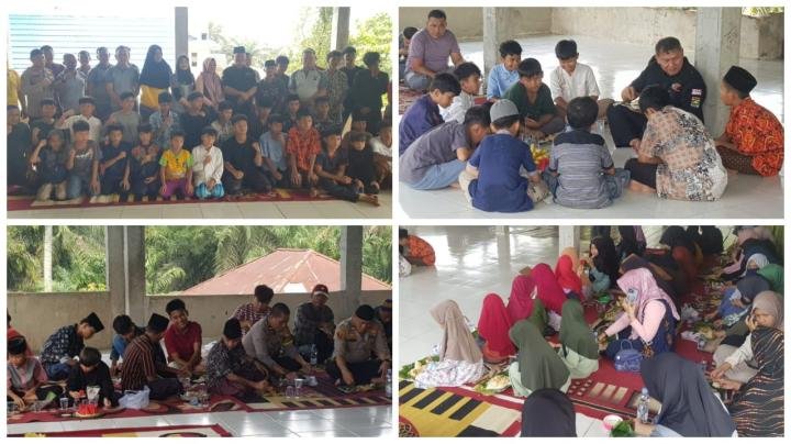 Awali 2025 dengan Menabur Kebaikan, Polsek Siak Hulu Gelar Doa dan Makan Bersama Anak Yatim di PA