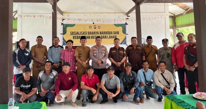 Polsek Rupat Gencarkan Sosialisasi Ancaman Narkoba dan Karhutla kepada Masyarakat 