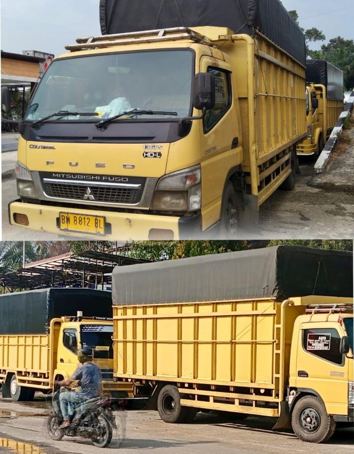 Dua Truk Pengangkut Minyak Ilegal Diduga Milik Yd dan Nu Diamankan Polres Pelalawan