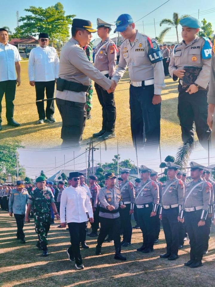 Bupati Bersama Kapolres Pelalawan Cek Pasukan OKLK 2026, Pastikan Kesiapan Personel