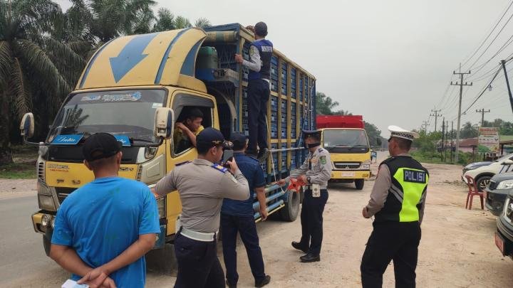 Jelang Persiapan Operasi LK 2026, Satlantas Polres Inhu Gelar Ramp Check Gabungan