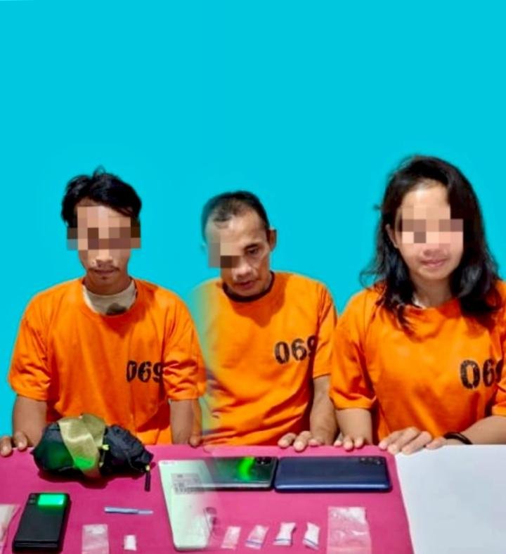 Polres Pelalawan Tangkap Pasutri Edarkan Narkoba, Sempat Buang Sabu dalam Kloset