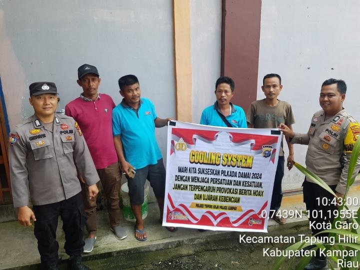 Polsek Tapung Hilir dan Masyarakat Bersinergi Jaga Kamtibmas Selama Tahapan Pilkada