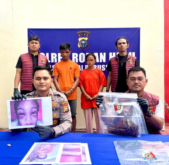 Kedua Orang Tua Aniaya Anak Kandung Usia Enam Tahun Diamankan Polsek Bonai Darussalam