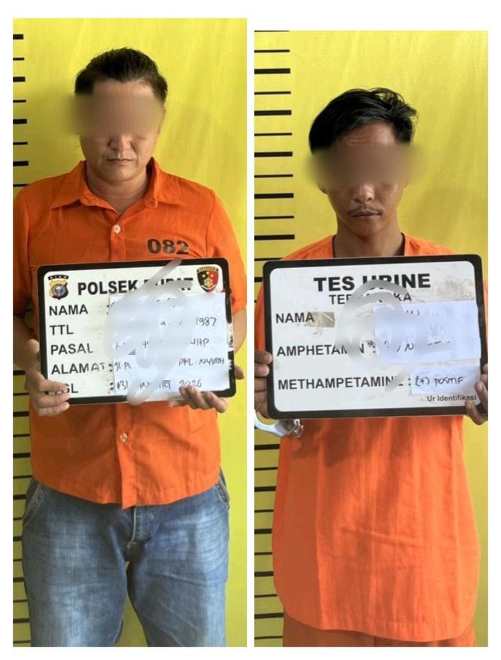 Polsek Rupat Bekuk Dua Pria Terduga Pengedar Narkoba, Sita Sabu dan Pil Ekstasi 