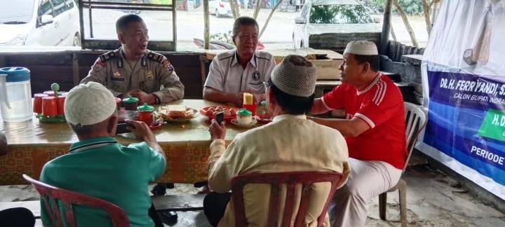 Gandeng Tokoh Masyarakat, Polsek Kemuning Sampaikan Pesan Pilkada Damai