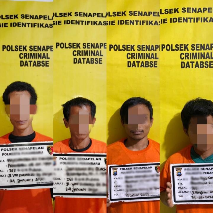 Kepergok Bawa Barang Curian, Empat Maling Diringkus Polisi