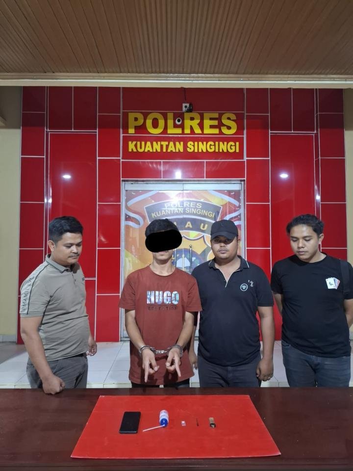 Sat Resnarkoba Polres Kuansing Tangkap Pelaku Kasus Narkotika