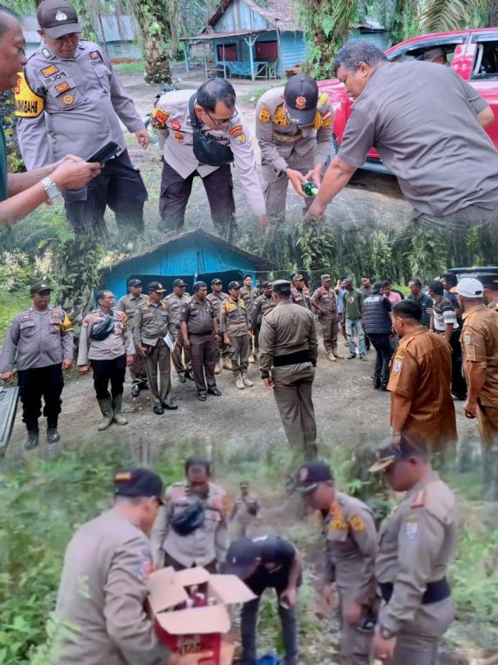 Tim Gabungan Razia Lokalisasi Sawitan: Cewek Kabur, Miras Disembunyikan dalam Semak