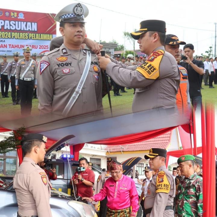 Kapolres Pelalawan Beri Perintah saat Apel Siaga Operasi Lilin Lancang Kuning 