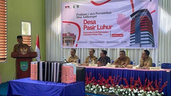 Bupati Anton Apresiasi Penetapan Pasir Luhur sebagai Desa Percontohan Antikorupsi di Rohul