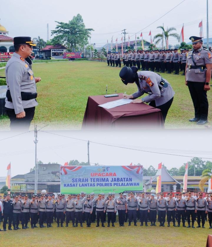 Kapolres Pelalawan Lantik AKP Zahratul Aulia Jadi Kasat Lantas Gantikan AKP Tatit Rizkyan