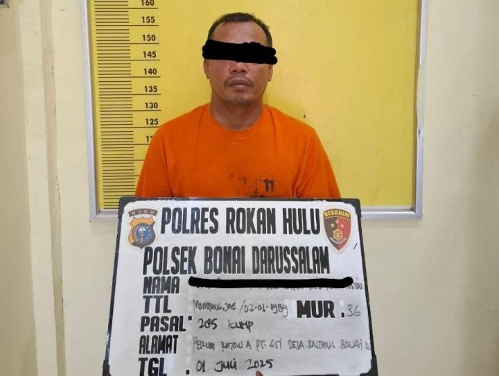 Masuk Lewat Jendela, Pria di Bonai Darussalam yang Lecehkan Istri Tetangga Ditangkap Polisi