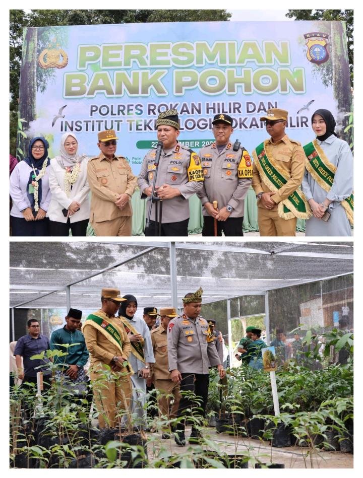 Kapolda Riau Resmikan Bank Pohon di Rohil: Keberlangsungan Hidup Anak Cucu ke Depan