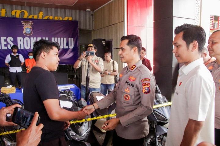 Polres Rohul Ungkap Curanmor, Korban: Terima Kasih Polisi Mobil Saya Kembali