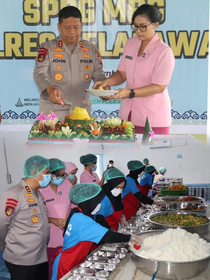 Kapolres Pelalawan Launching Pendistribusian Perdana Program MBG untuk Ribuan Pelajar