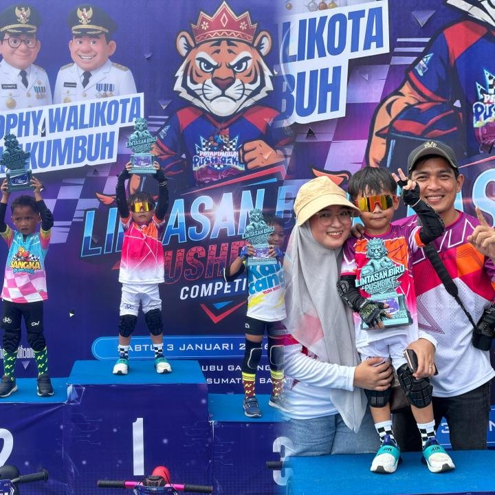 Gevino, Pembalap Bocil Asal Riau Raih Juara 1 Push Bike Tingkat Sumatra di Payakumbuh