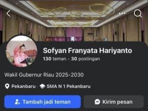 Akun Facebook Mengatasnamakan Plt Gubri Meresahkan, Ini Respons Pemprov Riau